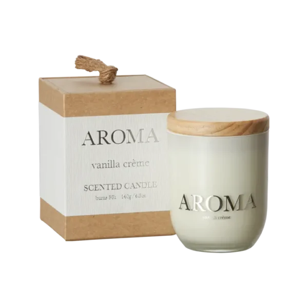 Aroma Doftljus vanilla cream Brun/vit