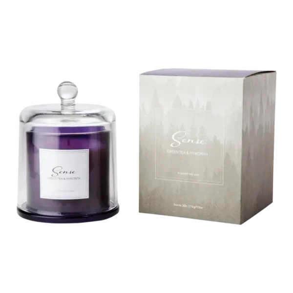 Sense Doftljus med kupa grönt te och hyacinth lila