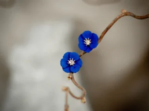 Örhänge Delicate Dahlias blå