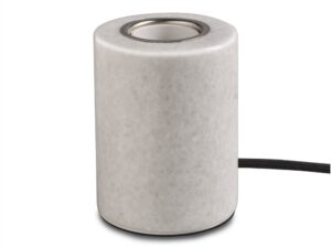 Marble bordslampa white polished