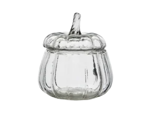 Pumpa skål med lock liten klar