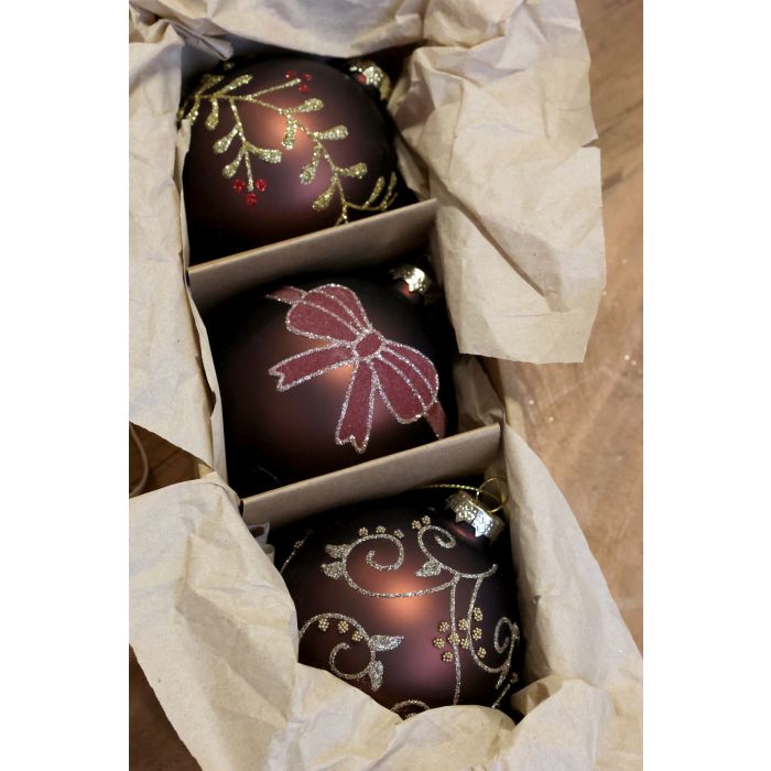 Julgranskulor 3-pack Mocca - Bild 4